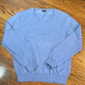 J. Crew Men's V-Neck Sweater in Soft Blue